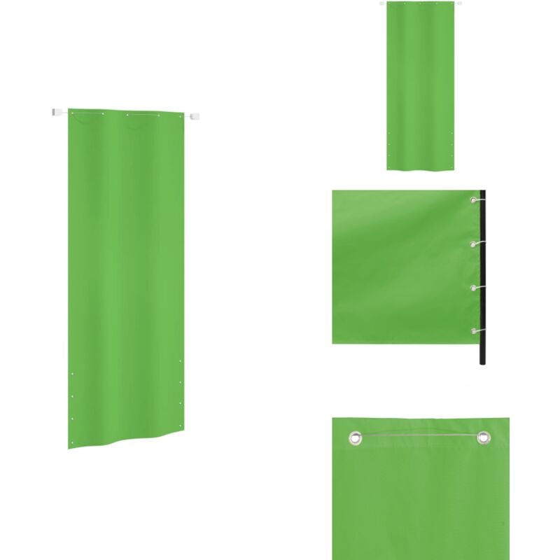 Vidaxl - Balkon-Sichtschutz Hellgrün 100x240 cm Oxford-Gewebe - Balkon Sichtschutz - Sonnenschutz Für Balkon - Gartensichtschutz - uv Schutz