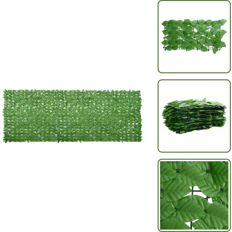 Vidaxl - Balkon-Sichtschutz mit Grünen Blättern 400x150 cm - Balkon Sichtschutz - Gartensichtschutz - Privacy Screen - Windschutz - uv Schutz