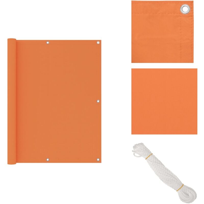 Vidaxl - Balkon-Sichtschutz Orange 120x400 cm Oxford-Gewebe - Balkon Sichtschutz - Windschutz - Wasserfest - uv Schutz - Oxford Gewebe
