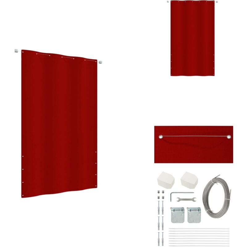 Vidaxl - Balkon-Sichtschutz Rot 140x240 cm Oxford-Gewebe - Balkon Sichtschutz - Sonnenschutz Für Balkon - uv Schutz - Wasserfeste Stoffe - Outdoor