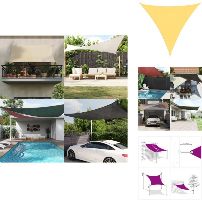 Vidaxl - Sonnensegel 160 g/m² Beige 4,5x4,5x4,5 m hdpe - Sonnensegel - hdpe Sonnensegel - Gartensonnensegel - Dreiecksförmiges Sonnensegel - UV-Schutz