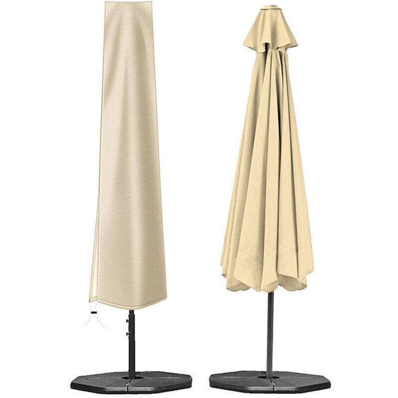 Sonnenschirm-Abdeckung, doppellagige wasserdichte Anti-UV-Hochleistungs-Sonnenschirm-Abdeckung aus 210D-Oxford-Gewebe, Sonnenschirm-Schutzhülle mit