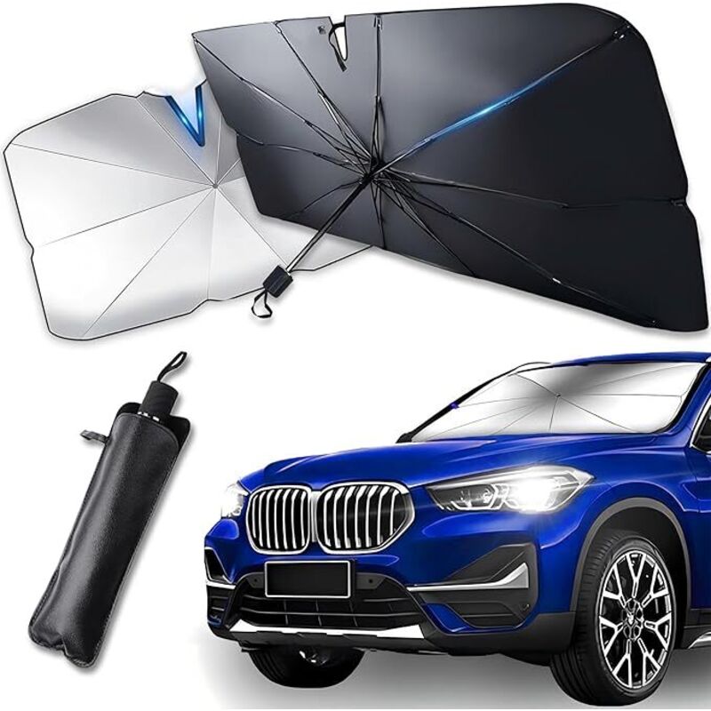 Sonnenschutz für die Windschutzscheibe des Autos, UV-Schutz, faltbarer Sonnenschutz, geeignet für Autos, SUVs, Vans – einfach zu installieren und