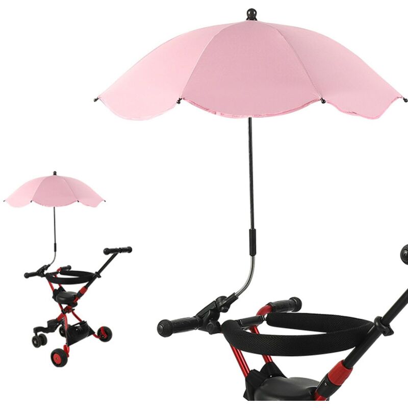 Sonnenschutz für Kinderwagen, 35,5 cm Universal-Sonnenschirm mit Clip, 360° verstellbarer Sonnenschutz für Kinderwagen, Fahrrad, Rollstuhl,