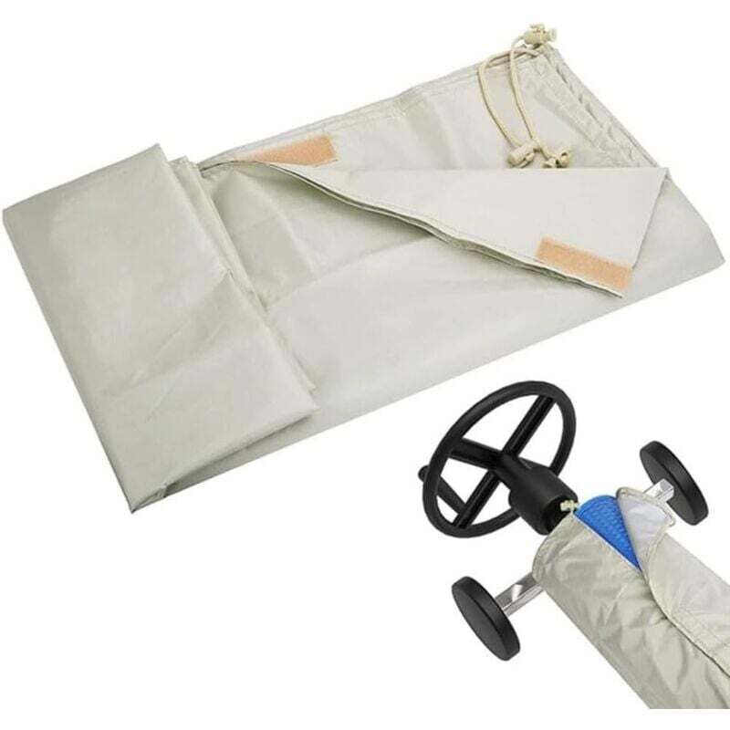 Sonnenschutz-Rollo, wasserdichte Pool-Rollo-Abdeckung mit Aufbewahrungstasche, Poolplane aus Stoff, für den Garten (Größe: 610 x 96 cm)