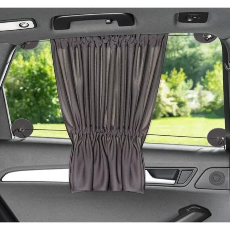 Sonnenschutzblenden für Autos, 2-teilige Sonnenschutzblenden mit Saugnäpfen, Verdunkelungsvorhänge für den Fond, Sonnenschutz für Autos,