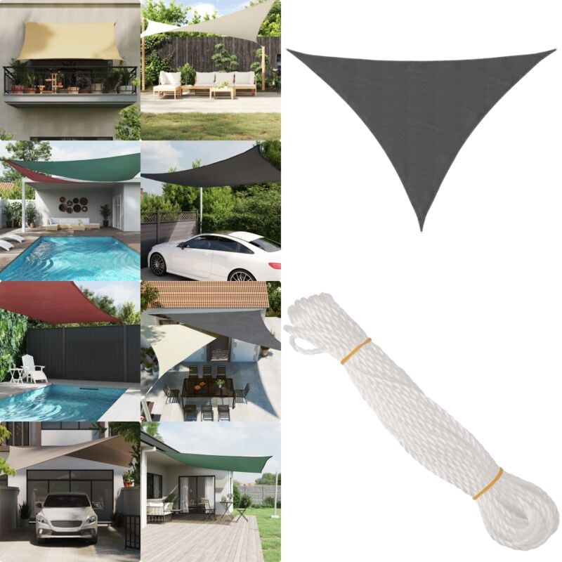 Vidaxl - Sonnensegel Oxford-Gewebe Dreieckig 3x3x4,24 m Anthrazit - Sonnensegel - Oxford-Gewebe - Dreiecksform - Gartensonnensegel - Sonnenschutz
