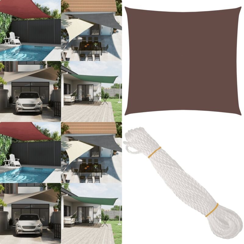 Sonnensegel Oxford-Gewebe Quadratisch 4,5x4,5 m Braun - Sonnensegel - Oxford-Gewebe - Sonnenschutz - Gartensonnensegel - Terrassenüberdachung - Home