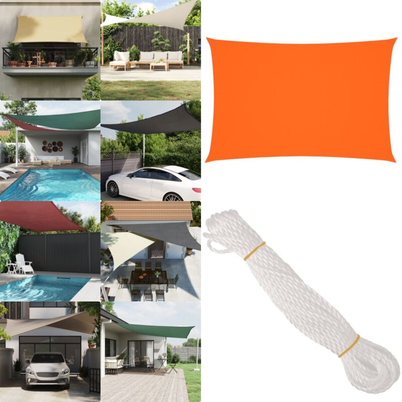 Sonnensegel Oxford-Gewebe Rechteckig 2x4 m Orange - Sonnensegel - Regenschutz
