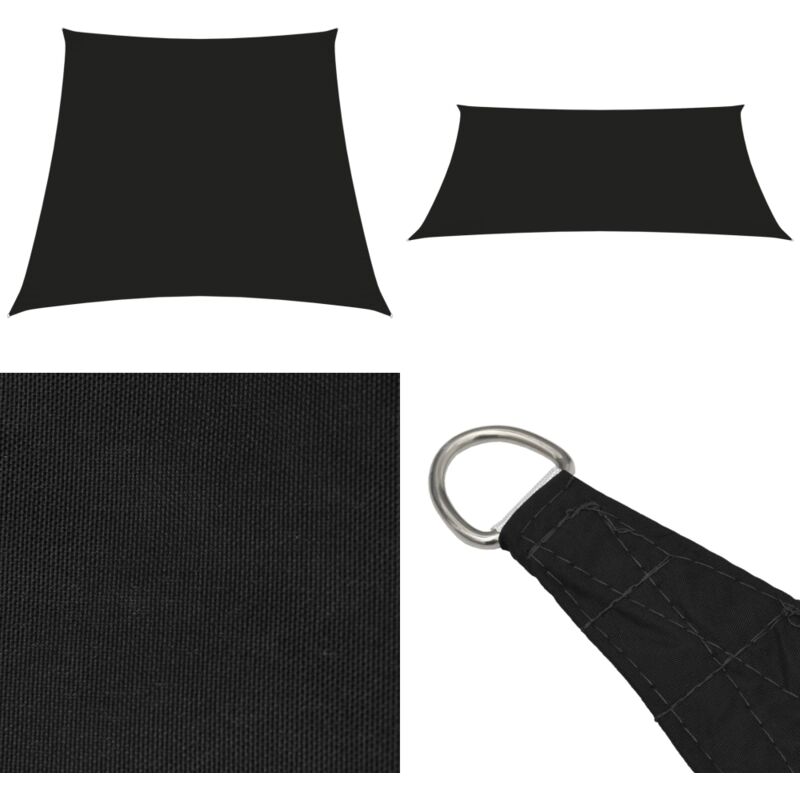 Vidaxl - Sonnensegel Oxford-Gewebe Trapezförmig 2/4x3 m Schwarz - Sonnensegel - Trapezförmiges Sonnensegel - Garten Sonnensegel - Balkon Sonnensegel