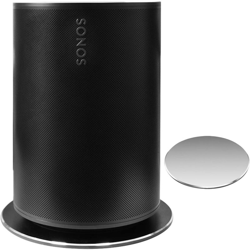Sonos Era 100 Halterung, Sonos Era 100 Desktop-Ständer mit integriertem Kabelmanagement, Smart-Home-Lautsprecher-Zubehörgestell (Silber, Jsdz) 2 Stück
