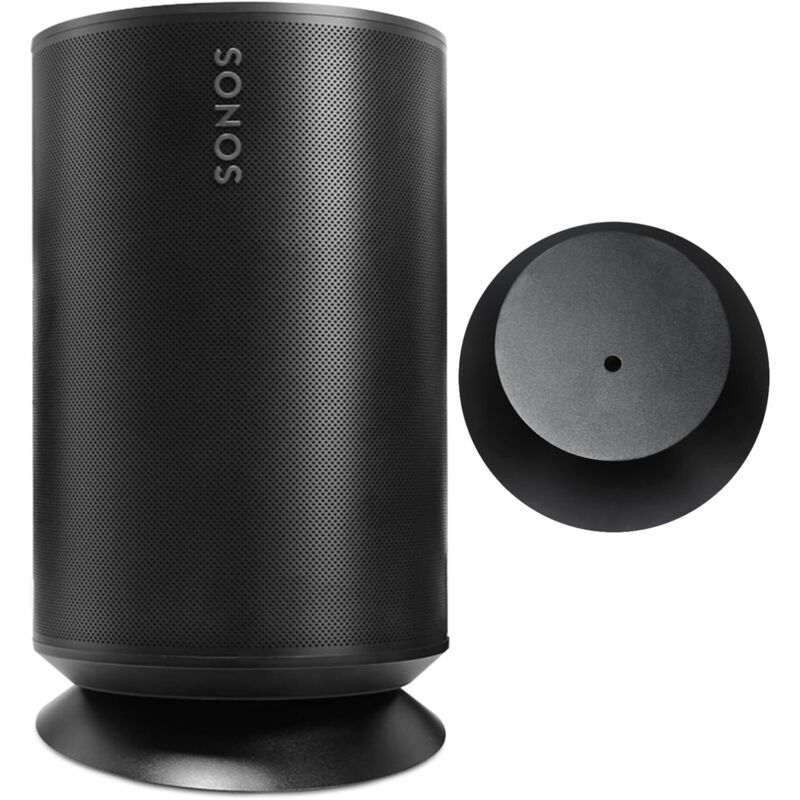 Sonos Era 100 Halterung, Tischhalterung mit integriertem Kabelmanagement, Zubehör für Smart-Home-Lautsprecher (Sonos Era 100, Schwarz, Gelb), 1 Stück