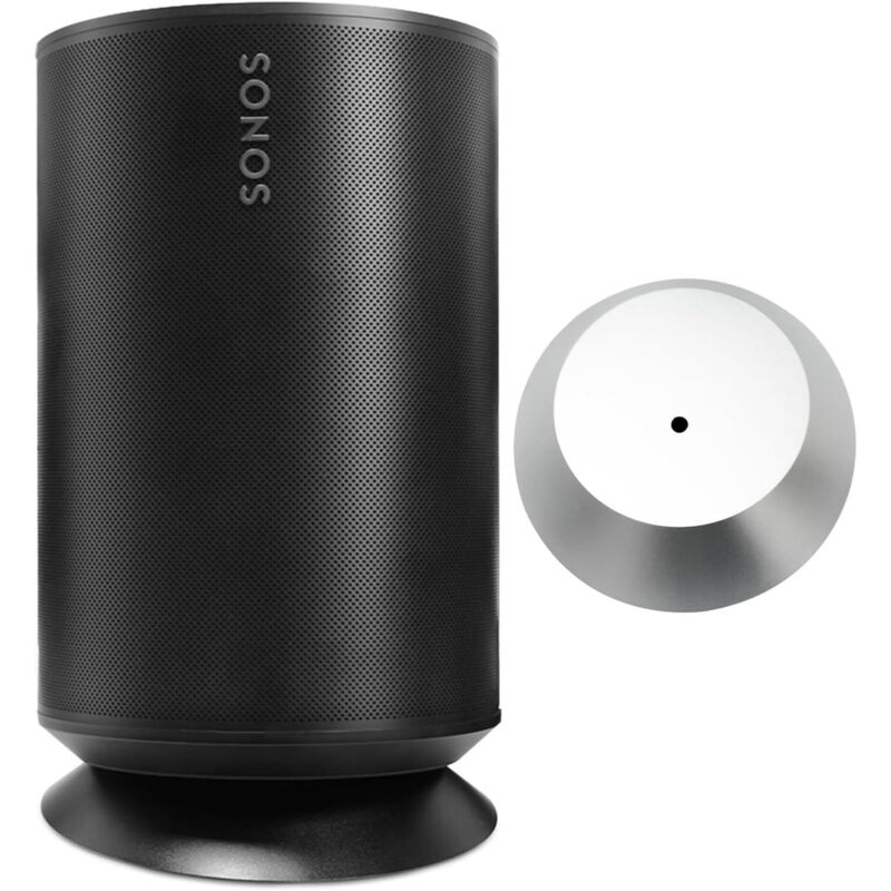 Sonos Era 100 Halterung, Tischhalterung mit integriertem Kabelmanagement, Zubehör für Smart-Home-Lautsprecher (Sonos Era 100, Silber, Gelb), 1 Stück