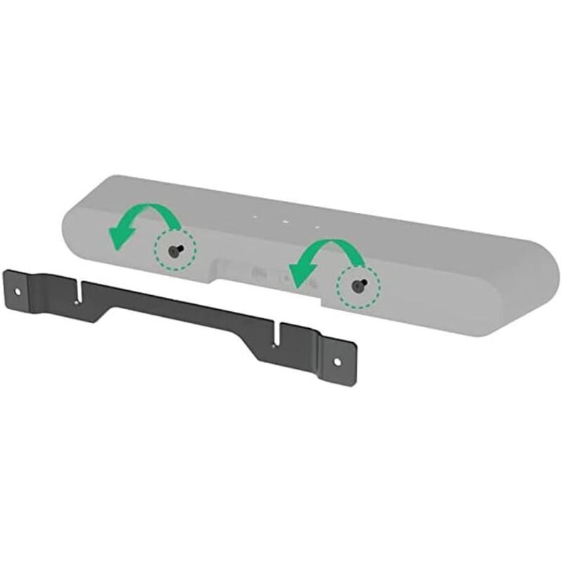 Sonos Ray Wandhalterung aus Kohlenstoffstahl mit integriertem Kabelmanagement, Zubehör für Smart-Home-Lautsprecher (Sonos Ray, Schwarz, Ray-02), 1