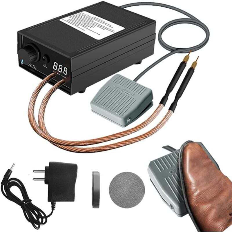 Soudeuse par Points Réglable, 8000W Mini Portable Soudeuse par Points avec Ecran lcd Équipement de Soudage par Points Portable Batterie Stylo à