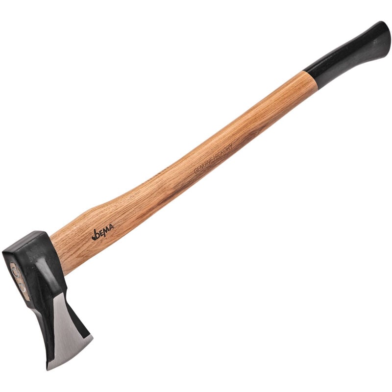 Dema - Spaltaxt Axt 2 kg mit Hickory Holzstiel 80 cm Holzbeil Beil Spaltbeil Holzaxt