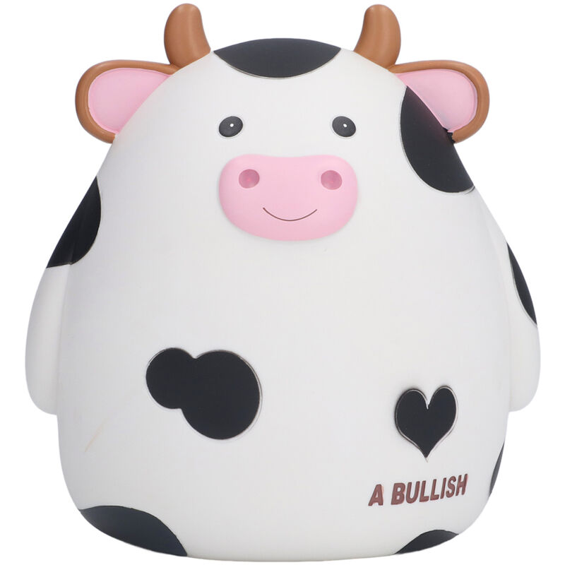 Spardose für Kinder, niedliches Kuh-Motiv, umweltfreundlich, weiche Linien, natürliche Farbe