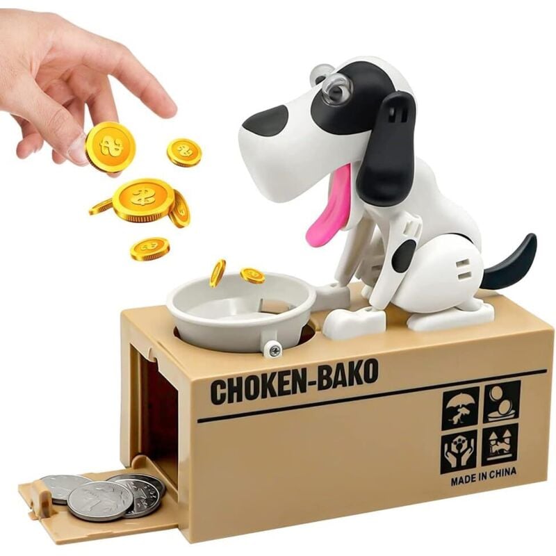 Spardose in Form eines hungrigen Hundes, elektronische Spardose für Kinder, Spardose in Hundeform, Spielzeug-Spardose zum Kauen, Geburtstagsgeschenk