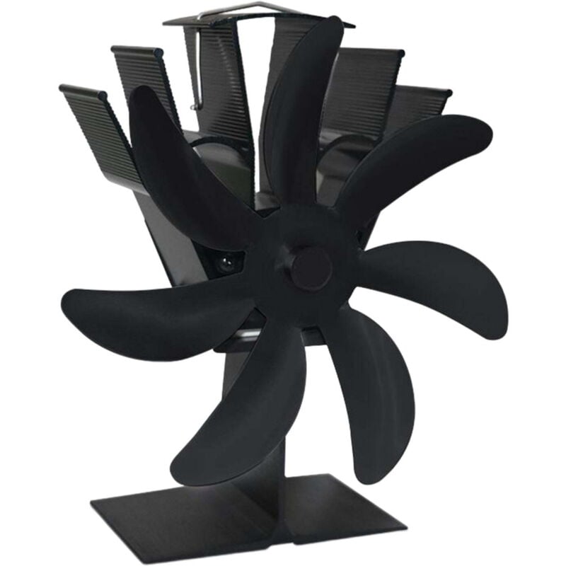 Sparsamer Kaminventilator, 7 Umwälzventilatoren für Holzscheite, heißer Holzofen für effiziente Wärmeverteilung, Holzscheite/Brennholz/Pellets,