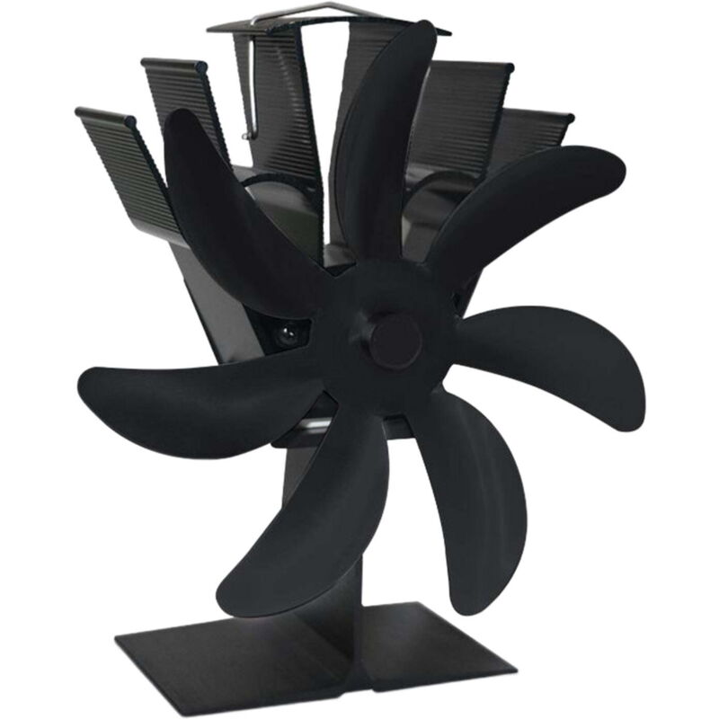 Sparsamer Kaminventilator, 7 Umwälzventilatoren für Holzscheite, heißer Holzofen für effiziente Wärmeverteilung, Holzscheite/Brennholz/Pellets,