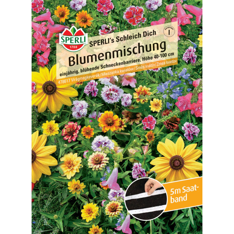Blumenmischung Blühende Schneckenbarriere 's Schleich Dich Saatband Gemüsesamen - Sperli