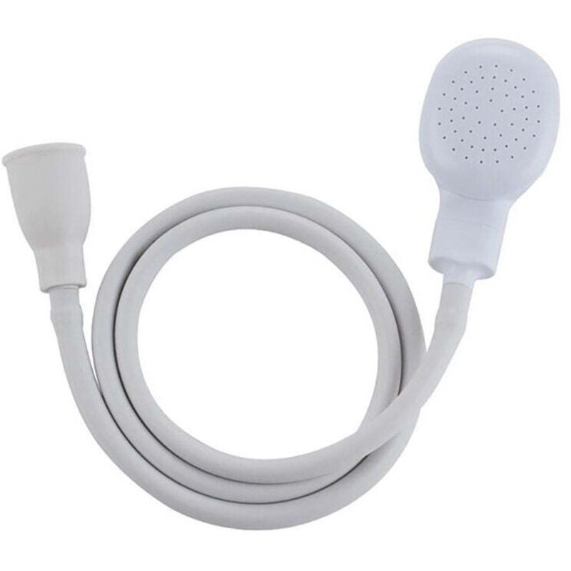 Spezielle Wasserhahn-Handbrause – Anschluss an den Waschbecken-Wasserhahn – ermöglicht das Ausspülen der Haare wie beim Friseur – flexible Länge 1 m