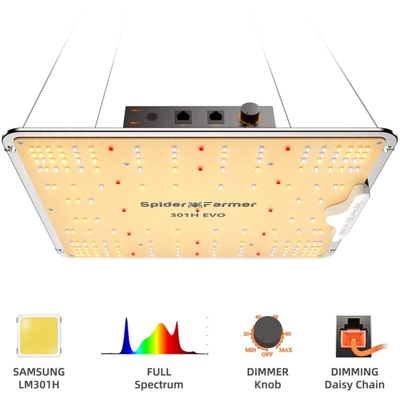 Spider Farmer - SF1000EVO led Pflanzenlampe Samsung LM301H evo Pflanzenlicht Zimmerpflanzen Wachstumslampe