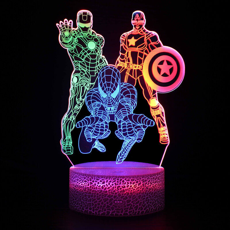Spiderman-Nachtlicht, 3D-LED-Nachtlicht für Kinder, Weihnachtsgeschenk, Schreibtischlampe, Schlafzimmerdekoration