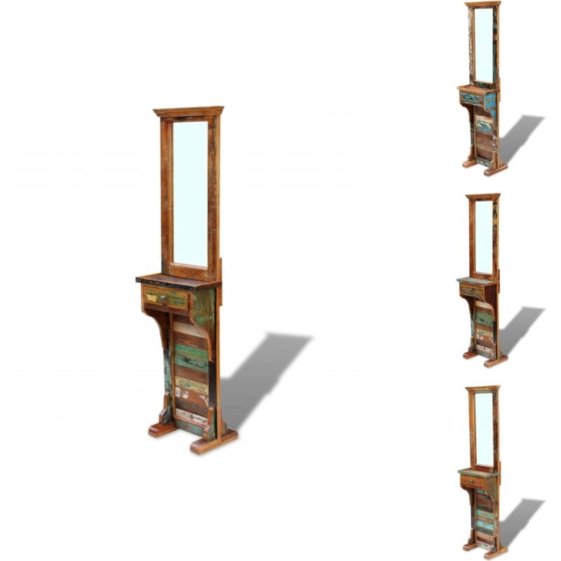 Vidaxl - Garderobenspiegel Altholz 47x23x180 cm - Garderobe Spiegel - Altholz - Vintage Spiegel - Retro Spiegel - Standspiegel