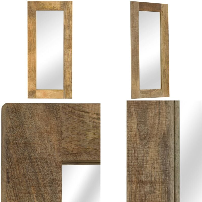 Vidaxl - Spiegel Mangoholz Massiv 50 x 110 cm - Holzspeigel - Mangoholz Spiegel - Vintage Spiegel - Wohnzimmer Spiegel - Badspiegel - Home & Living