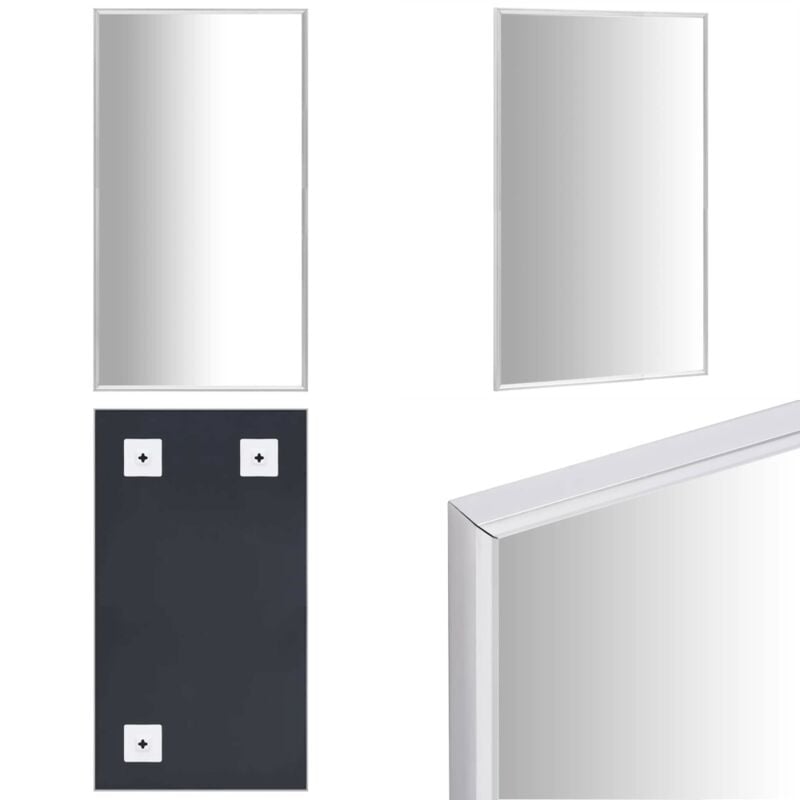 Vidaxl - Spiegel Silbern 80x60 cm - Minimalistischer Spiegel - Wandspiegel - Wohnzimmerdeko - Badspiegel - Silberner Spiegel - Home & Living