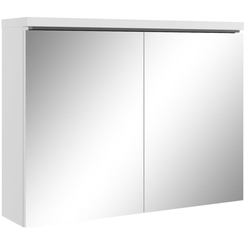 Badplaats - Spiegelschrank Paso 80cm Weiß - Schrank Spiegelschrank Spiegel b