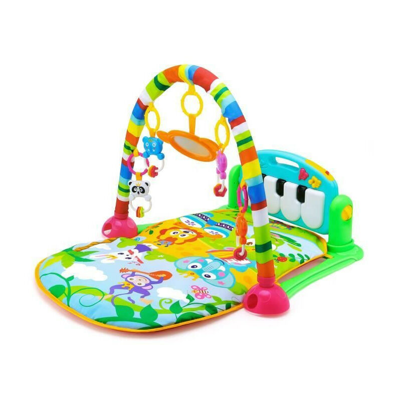 Haloyo - Spieldecke Baby Aktivitätsmatte Baby Spielmatte Baby Fitness Spielmatte Tiermotiv +Spielbögen