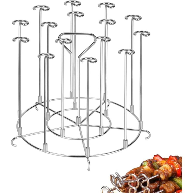 Spießständer, Spießhalter für Heißluftfritteuse, vertikaler Spießständer, Spieße für Heißluftfritteuse, Zubehör für Heißluftfritteuse, für Airfryer