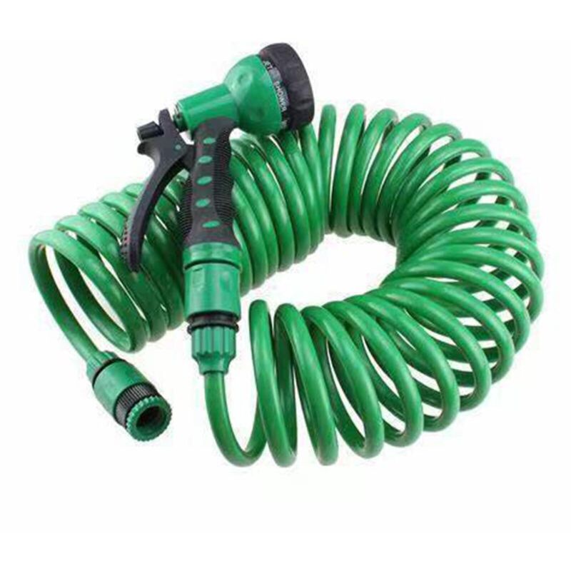 Spiral-Gartenschlauch, Spiral-Gartenschlauch, flexibler Wasserschlauch Spiralschlauch für Boote, flexibler Garten-Spiralschlauch,
