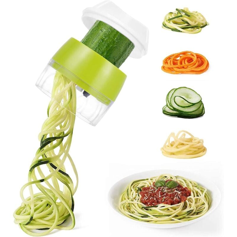 Spiral-Gemüseschneider, 3-in-1-Gemüse-Spaghetti-Spiralschneider, Gemüse-Spiralschneider für Zucchini-Nudeln, Spaghetti, Karotten, Gurken