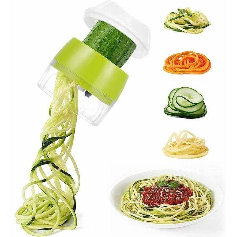 Spiral-Gemüseschneider, 3-in-1-Gemüse-Spaghetti-Spiralschneider, Gemüse-Spiralschneider für Zucchininudeln, Spaghetti, Karotten, Gurken