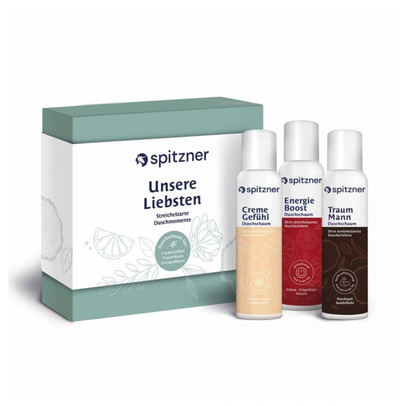 Duschschaum Geschenkset Unsere Liebsten mit Geschenkbox Duschschaum Set - Spitzner