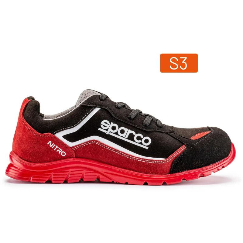Nitro S3 src Arbeitsschuhe - - Schwarz / Rot - Sparco