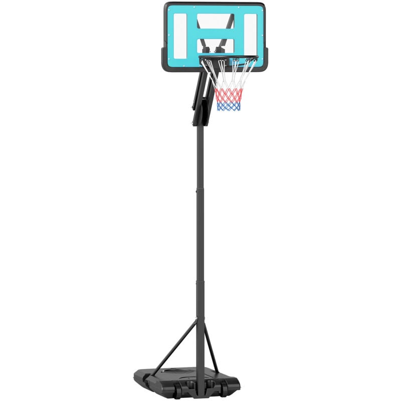 Sportnow - Basketballkorb Outdoor mit Ständer Rolle 146–236 cm Höhenverstellbar Basketballständer mit 71x45cm Rückwand Tragbar Korbanlage für