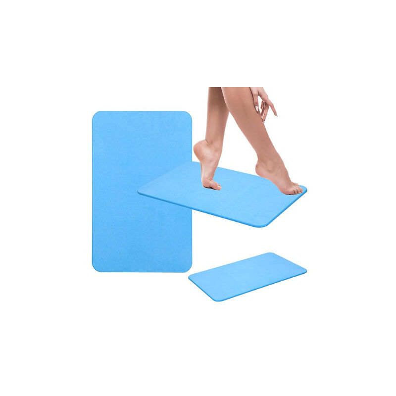 SPRINGOS Badematte Fußvorleger Kieselgur-Badematte Badvorleger 40 x 60 cm Badezimmermatte Duschmatte Schnelltrocknende Rutschfeste Badmatte Teppich