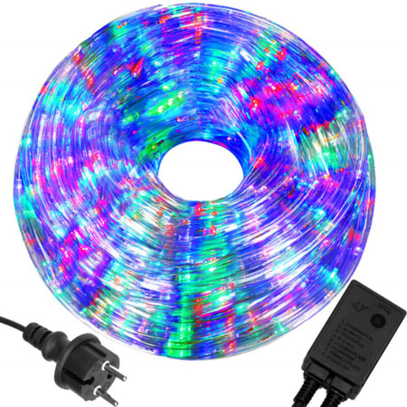 SPRINGOS LED Lichtschlauch 240 LED Lichterkette 11,5 Meter Programmer 8 Funktionen IP44 Multikolor Stromversorgung Weihnachtsdekoration