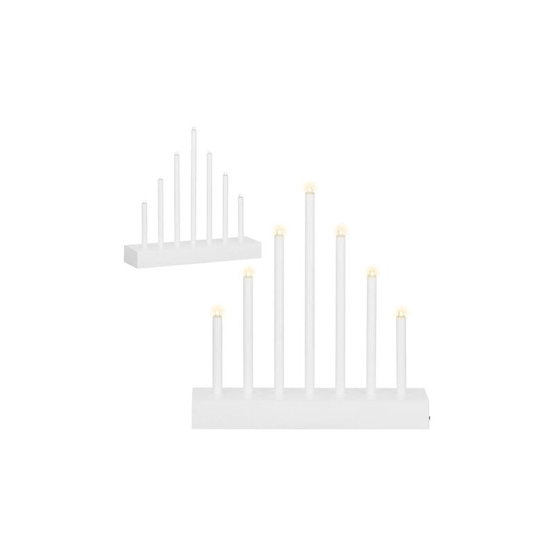 SPRINGOS Lichterbogen 7-flammige Schwibbogen LED Kerzenleuchter BxH: 20x20,5 cm Batteriebetrieben Lichtfarbe Warmweiß Adventsleuchter Kerzenleuchter