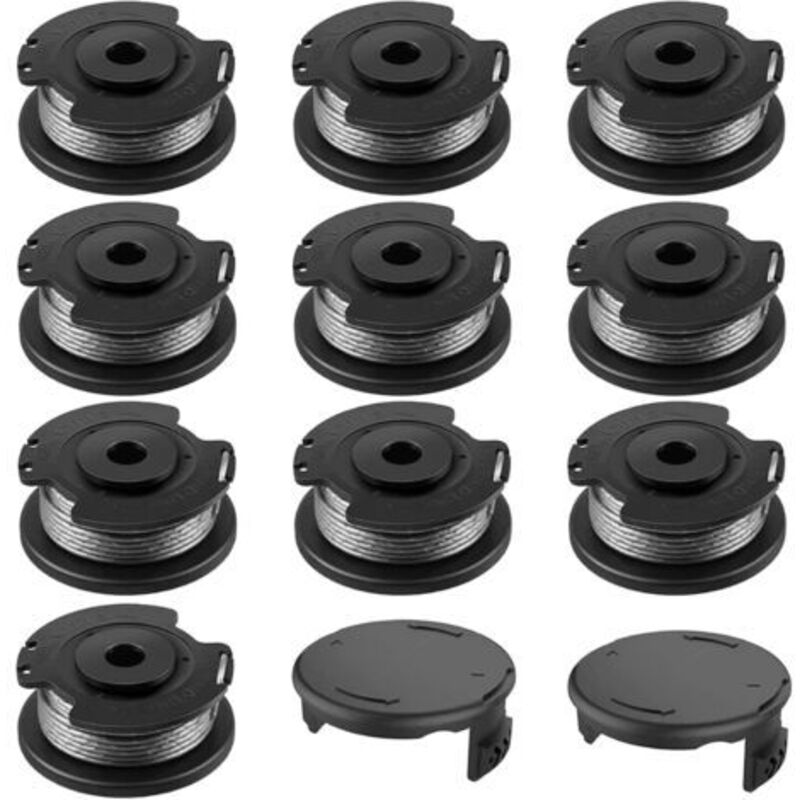 Spule für BOSCH, 10+2 Ersatzspulen aus Nylon F016800569/F016800385, Spule für Bosch EasyGrassCut, kompatibel mit 23SL/26S (Durchmesser 1,65 mm, Länge