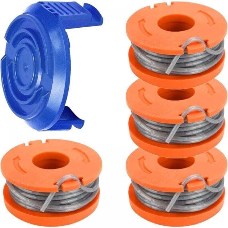 Spule Spule kompatibel mit Mac Allister MGTP18Li 1,65 mm 3 m WX150 und TLW-01-1 Spulenabdeckung für MacAllisterTP18Li WG150, WG151 Freischneider