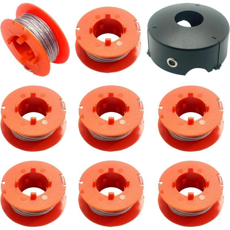 Spule und Faden für Bosch Freischneider - Automatische Spule für Freischneider ART 23 26 30 -F016800175 (8 Spulen + 1 Kappe)