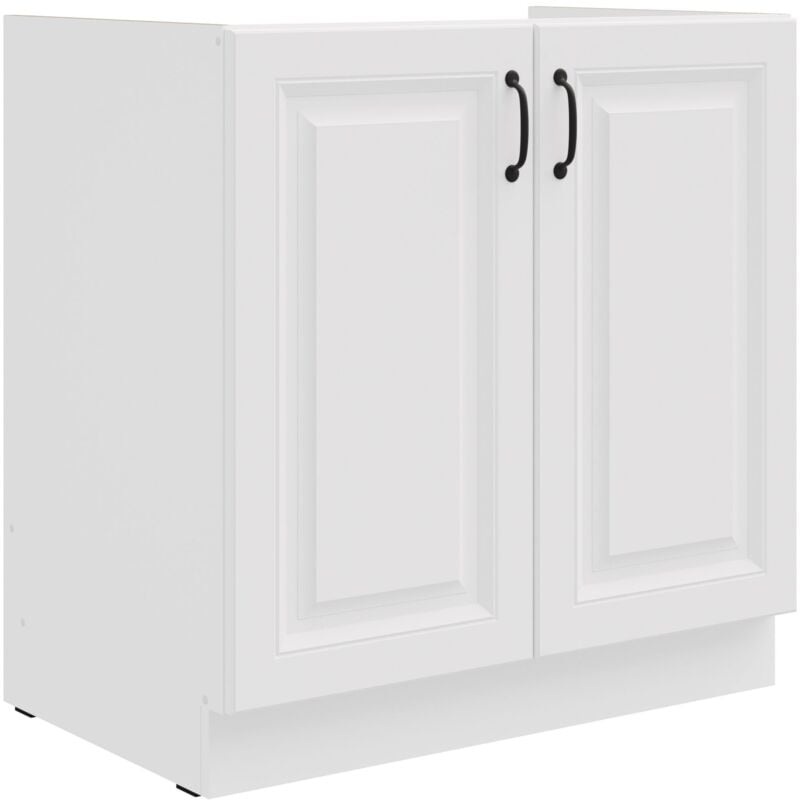 Küchen Preisbombe - Spülenschrank 80 cm Stilo Weiss Küchenzeile Küchenblock Küche Einbauküche