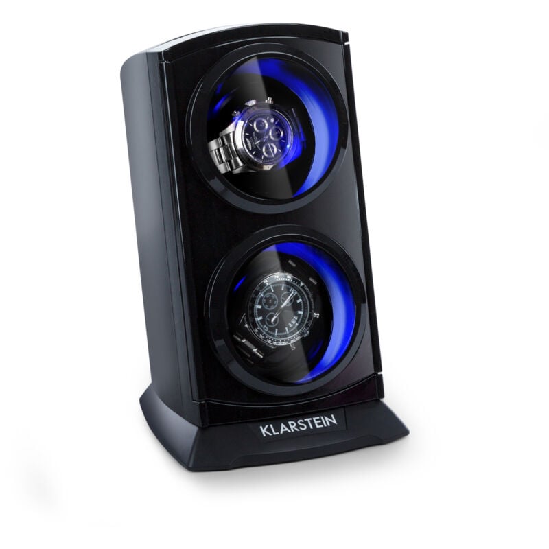 Klarstein - St. Gallen Premium Uhrenbeweger 2 Uhren 4 Geschwindigkeiten schwarz