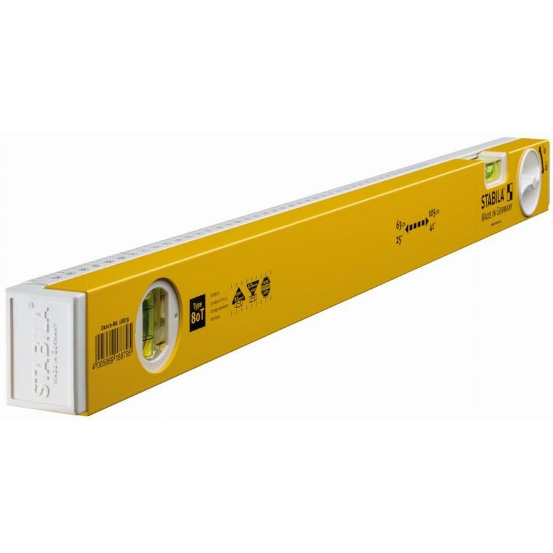 Stabila - Teleskop-Wasserwaage Type 80 t Aluminium Teleskop Wasserwaage Ausziehbar, Länge (in cm): 63 - 105 cm
