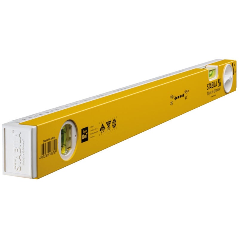 Stabila - Teleskop-Wasserwaage Type 80 t Aluminium Teleskop Wasserwaage Ausziehbar, Länge (in cm): 63 - 105 cm